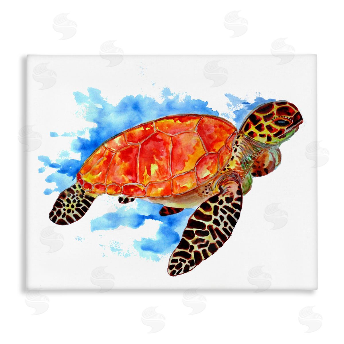 Sebastian Grafmann Bold Orange Nautical Turtle 