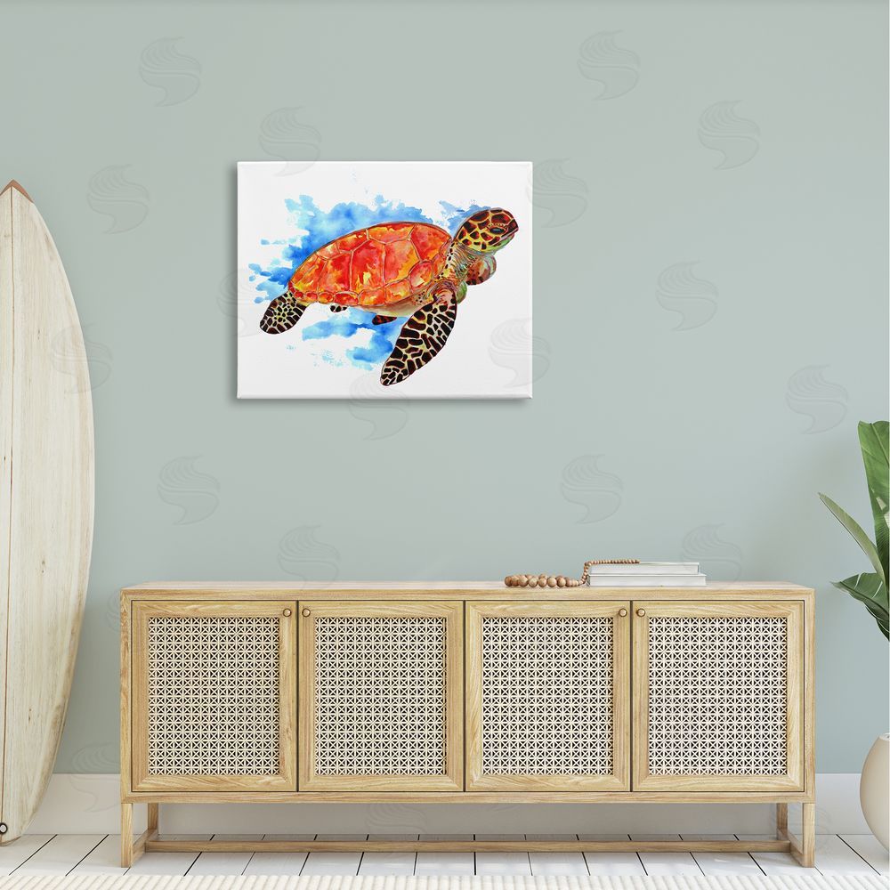 Sebastian Grafmann Bold Orange Nautical Turtle 