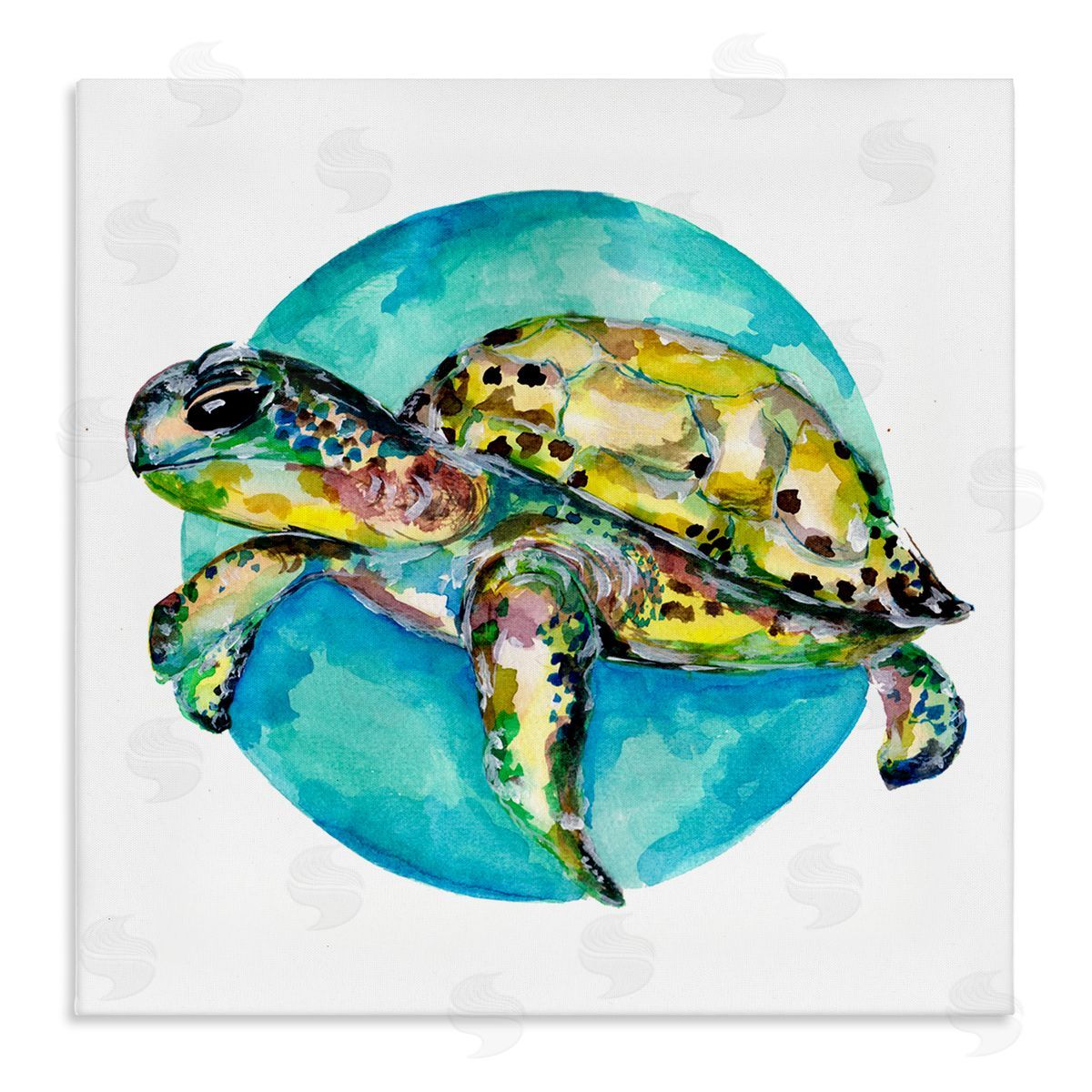 Sebastian Grafmann Marine Wildlife Sea Turtle Stretched Canvas Wall Art Print