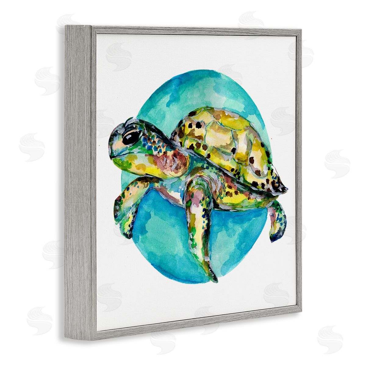 Sebastian Grafmann Marine Wildlife Sea Turtle Gray Framed Glicee Wall Art Print