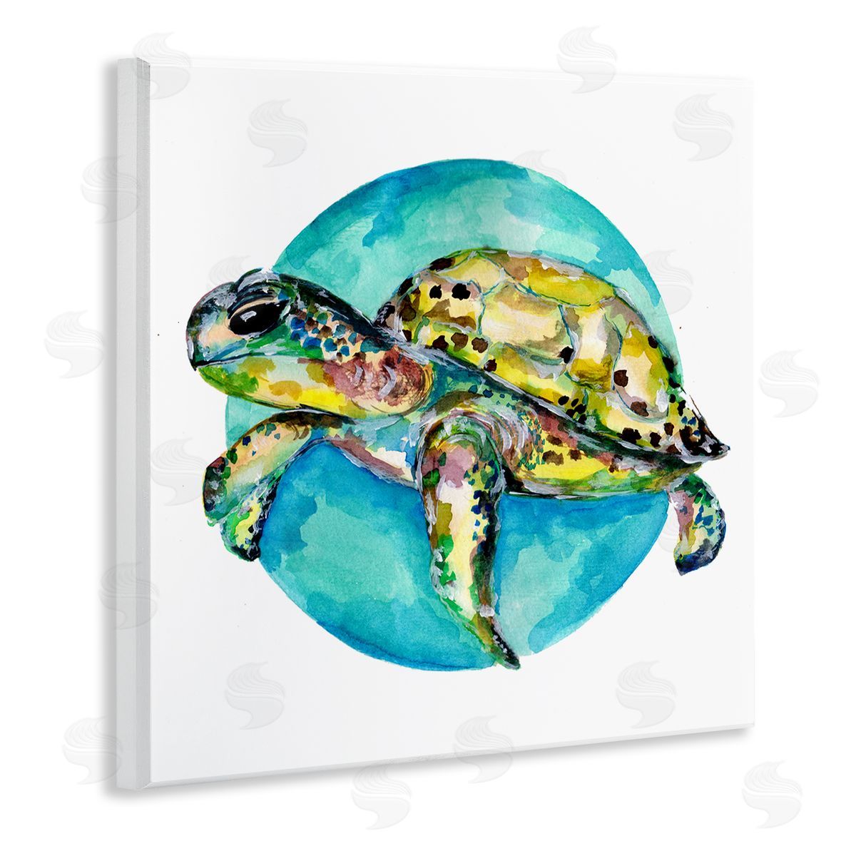 Sebastian Grafmann Marine Wildlife Sea Turtle Wooden Wall Plaque Art Print