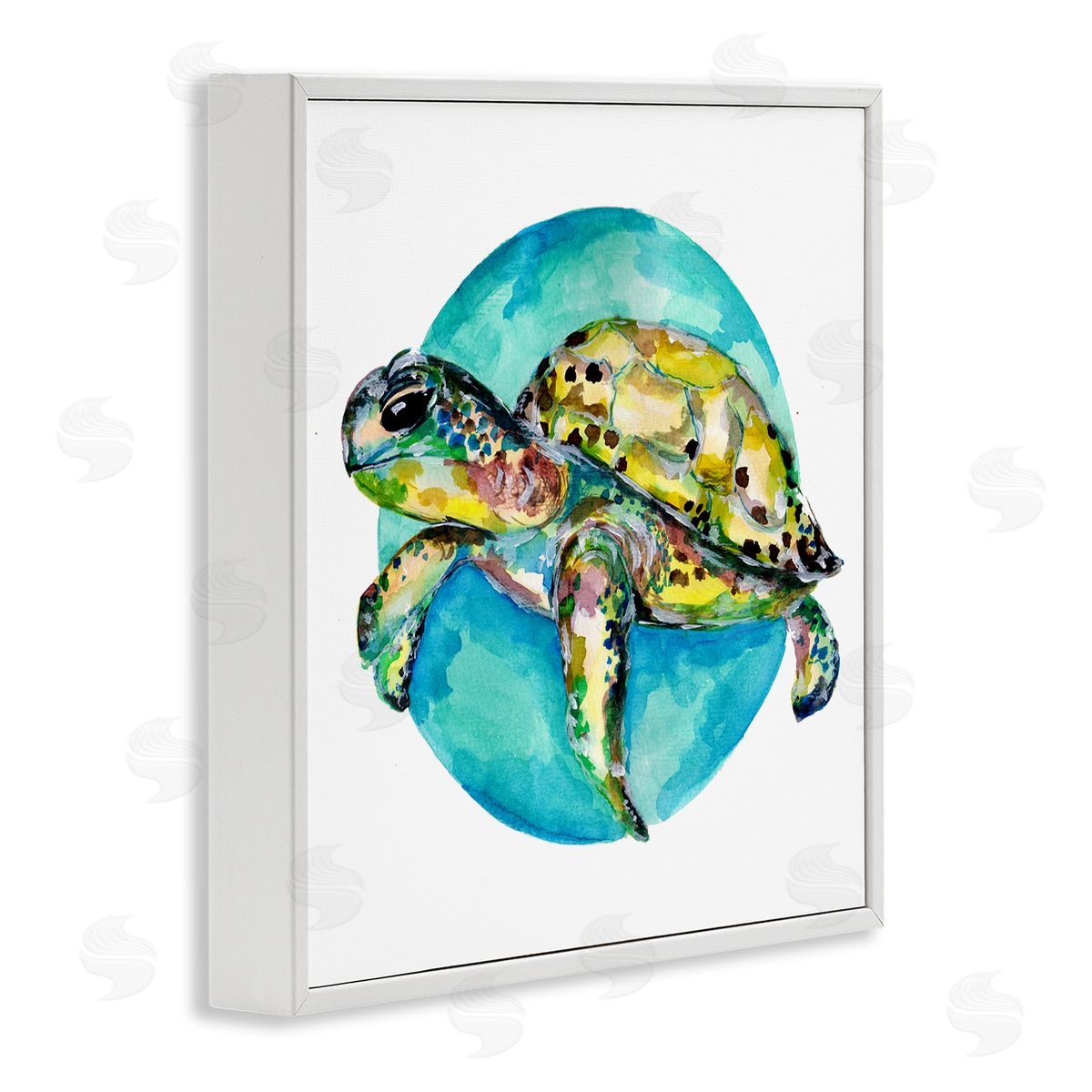 Sebastian Grafmann Marine Wildlife Sea Turtle White Framed Glicee Wall Art Print
