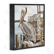 James Harris | Pelican Perched on Fishing Dock