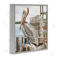 James Harris | Pelican Perched on Fishing Dock