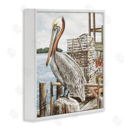 James Harris | Pelican Perched on Fishing Dock