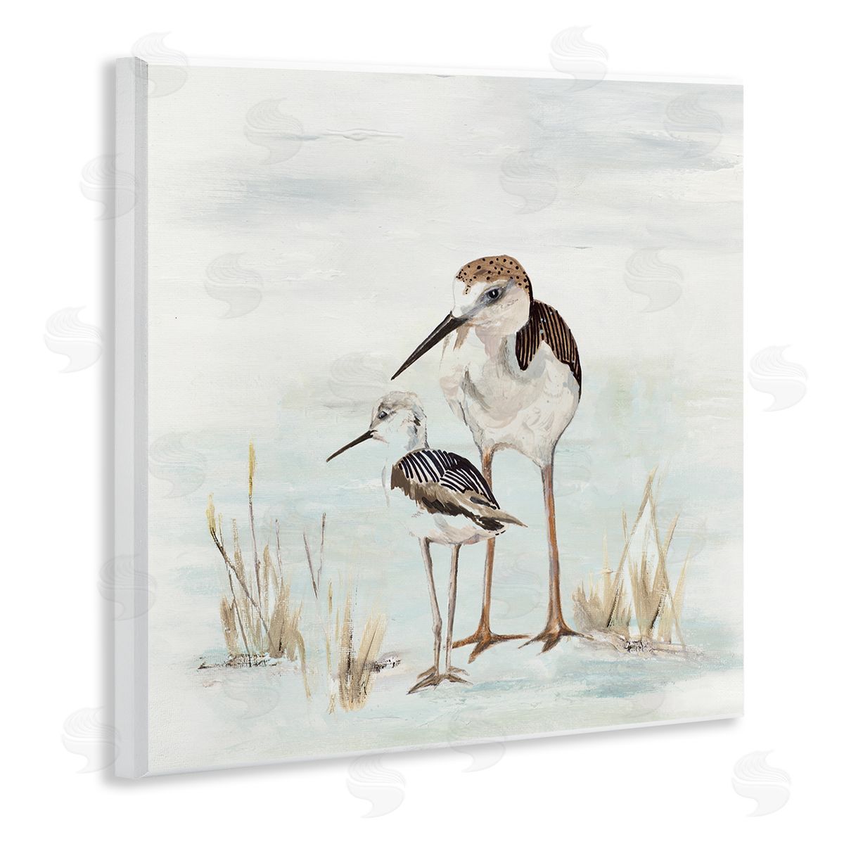 Patricia Pinto Sandpipers Duo Coastal Beach Bird Wooden Wall Plaque Art Print