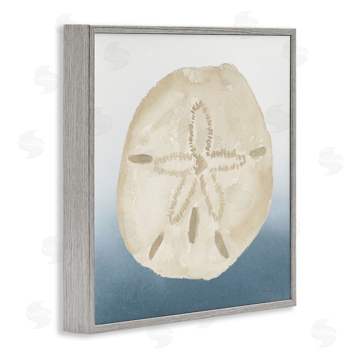 Lucille Price Beige Sand Dollar Seashell Gray Framed Glicee Wall Art Print