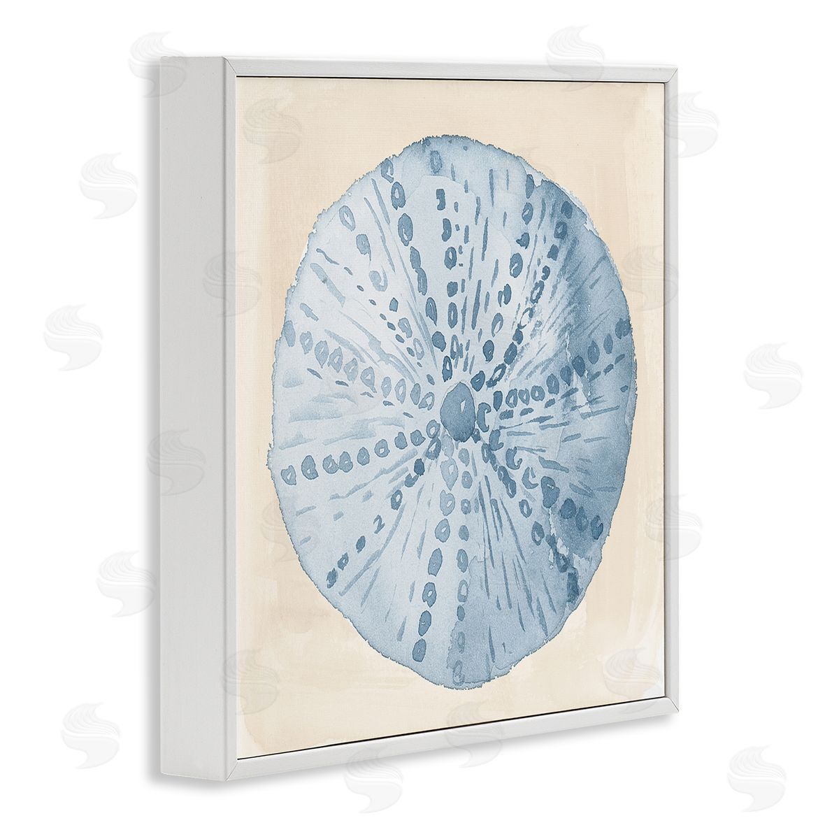 Lucille Price Nautical Sea Life Round Shell White Framed Glicee Wall Art Print
