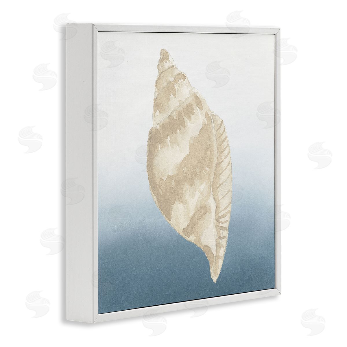 Lucille Price Casual Conch Nautical Life White Framed Glicee Wall Art Print