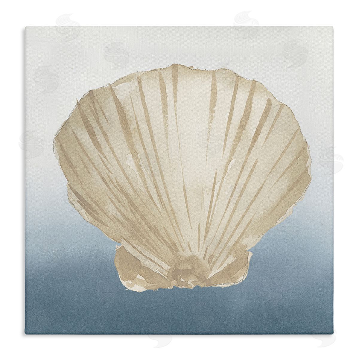 Lucille Price Aquatic Seashell Clam Composition Stretched Canvas Wall Art Print