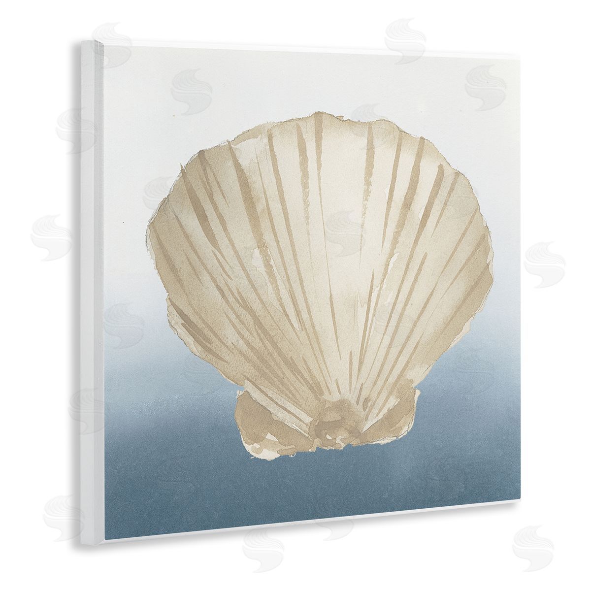 Lucille Price Aquatic Seashell Clam Composition Wooden Wall Plaque Art Print