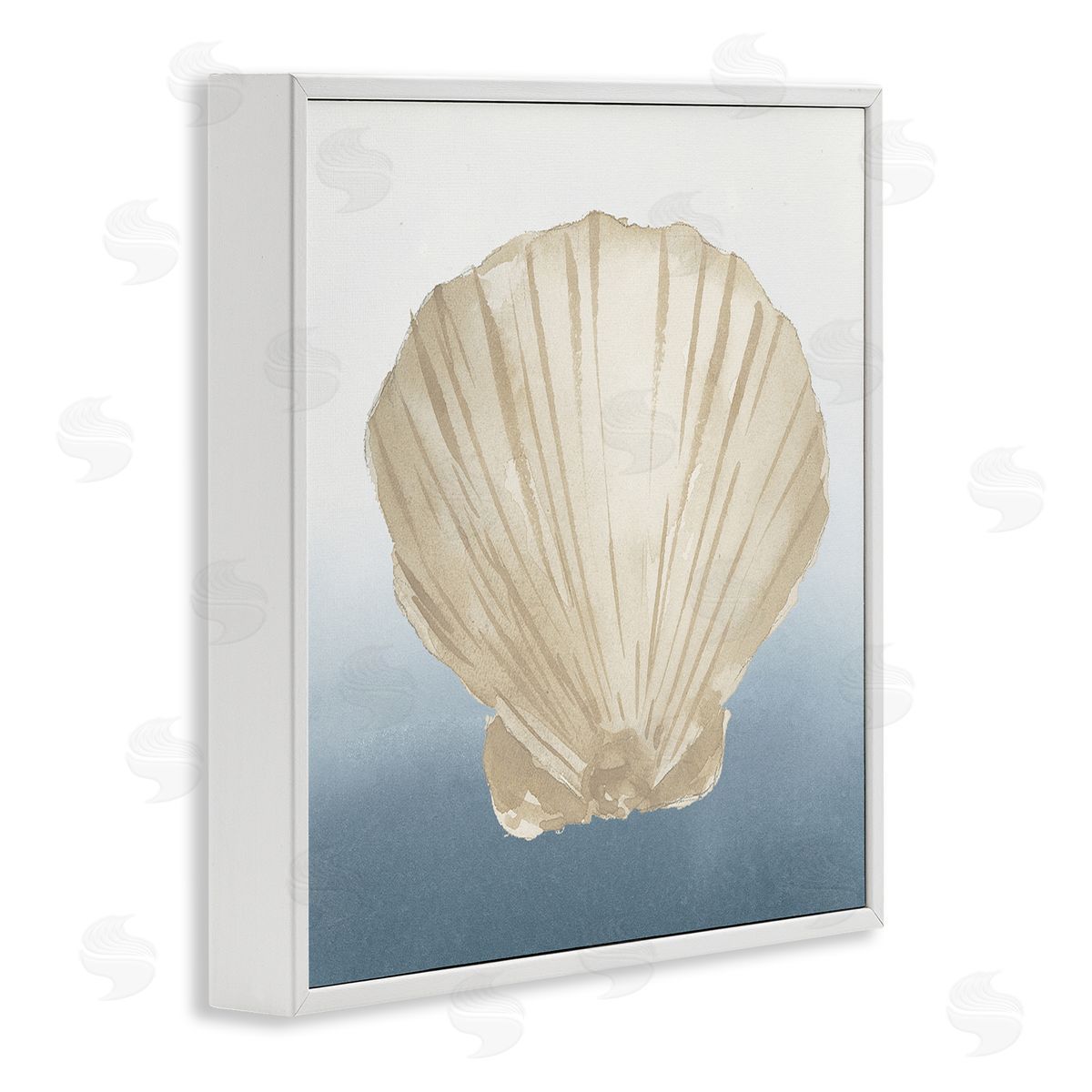 Lucille Price Aquatic Seashell Clam Composition White Framed Glicee Wall Art Print