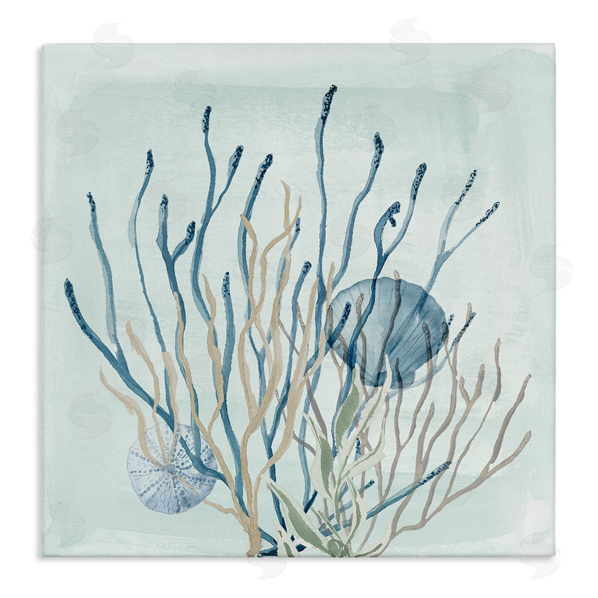 Lucille Price Coral Reef Underwater Seashells Stretched Canvas Wall Art Print