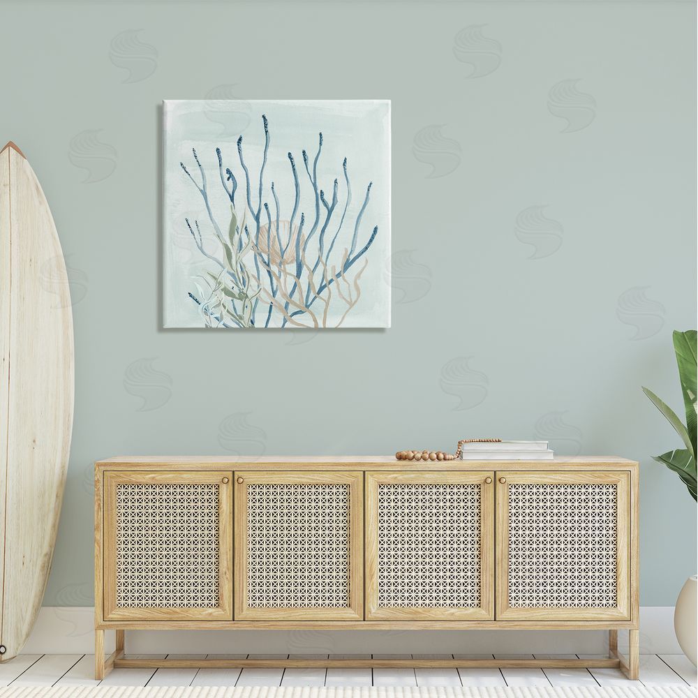 Lucille Price Layered Water Sea Life Coral Canvas Wall Art in Room