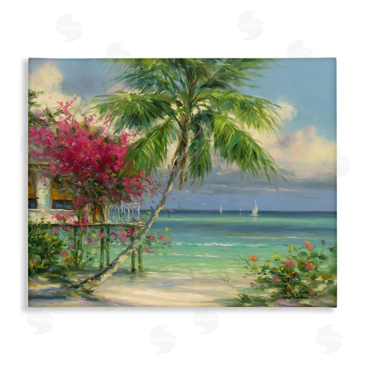 Martin Figlinski Floral Tropical Summer Vacation Resort