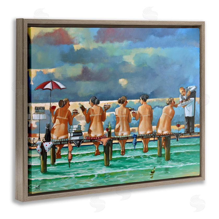 Ronald West | Women on Dock with Tan Lines