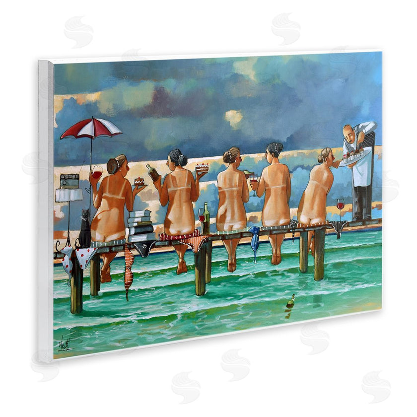 Ronald West | Women on Dock with Tan Lines