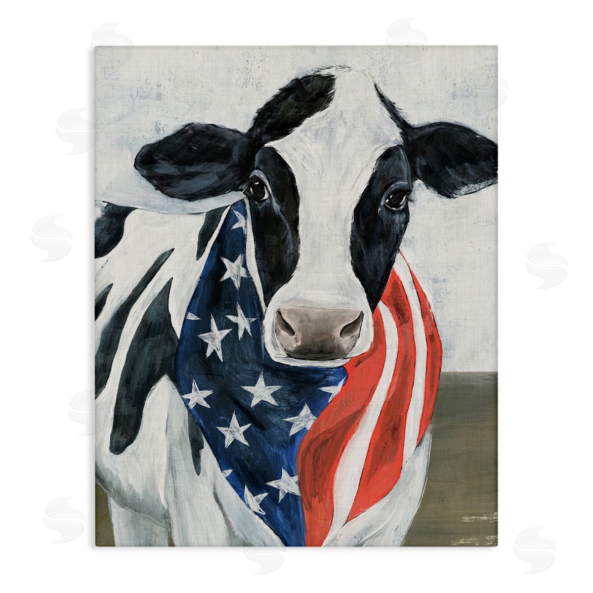 Annie Warren Farm Cow American Flag Animal