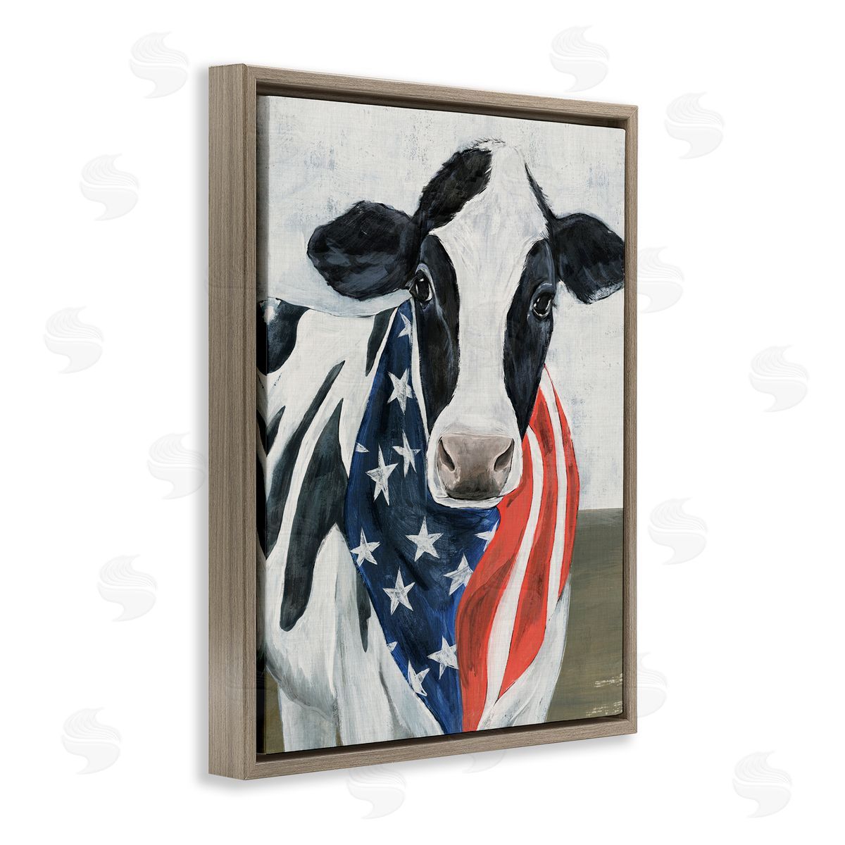 Annie Warren Farm Cow American Flag Animal