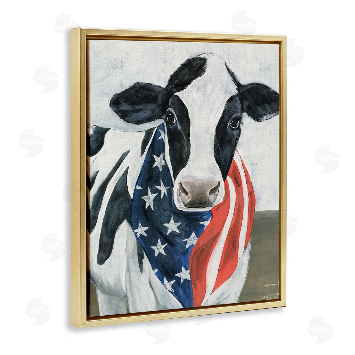 Annie Warren Farm Cow American Flag Animal