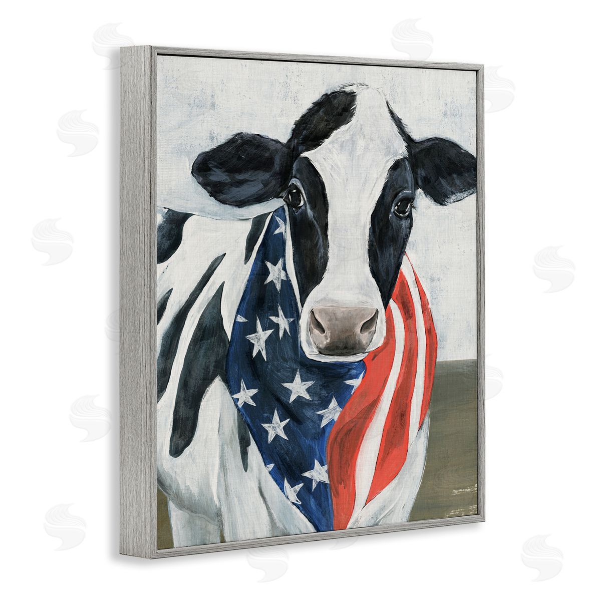 Annie Warren Farm Cow American Flag Animal