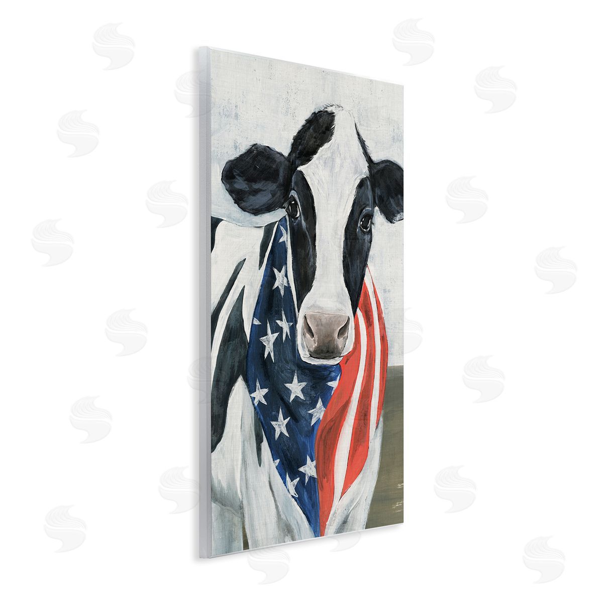 Annie Warren Farm Cow American Flag Animal