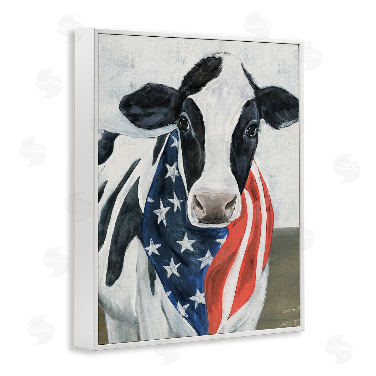 Annie Warren Farm Cow American Flag Animal