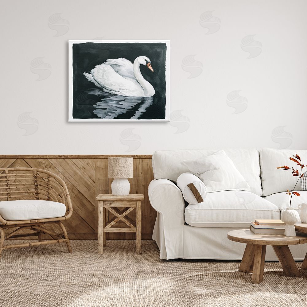 Grace Popp Elegant Swan Reflection Portrait