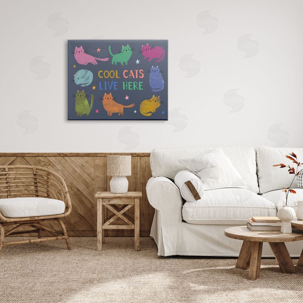 Lisa Perry Whitebutton Cool Cats Live Here Phrase
