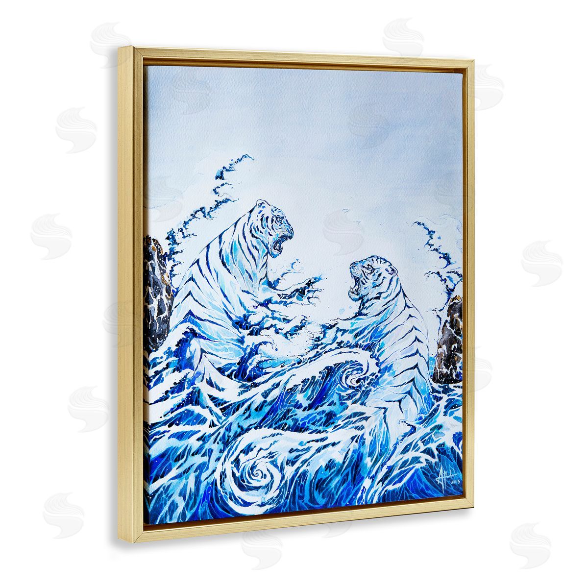 Marc Allante Dueling Tigers Ocean Waves