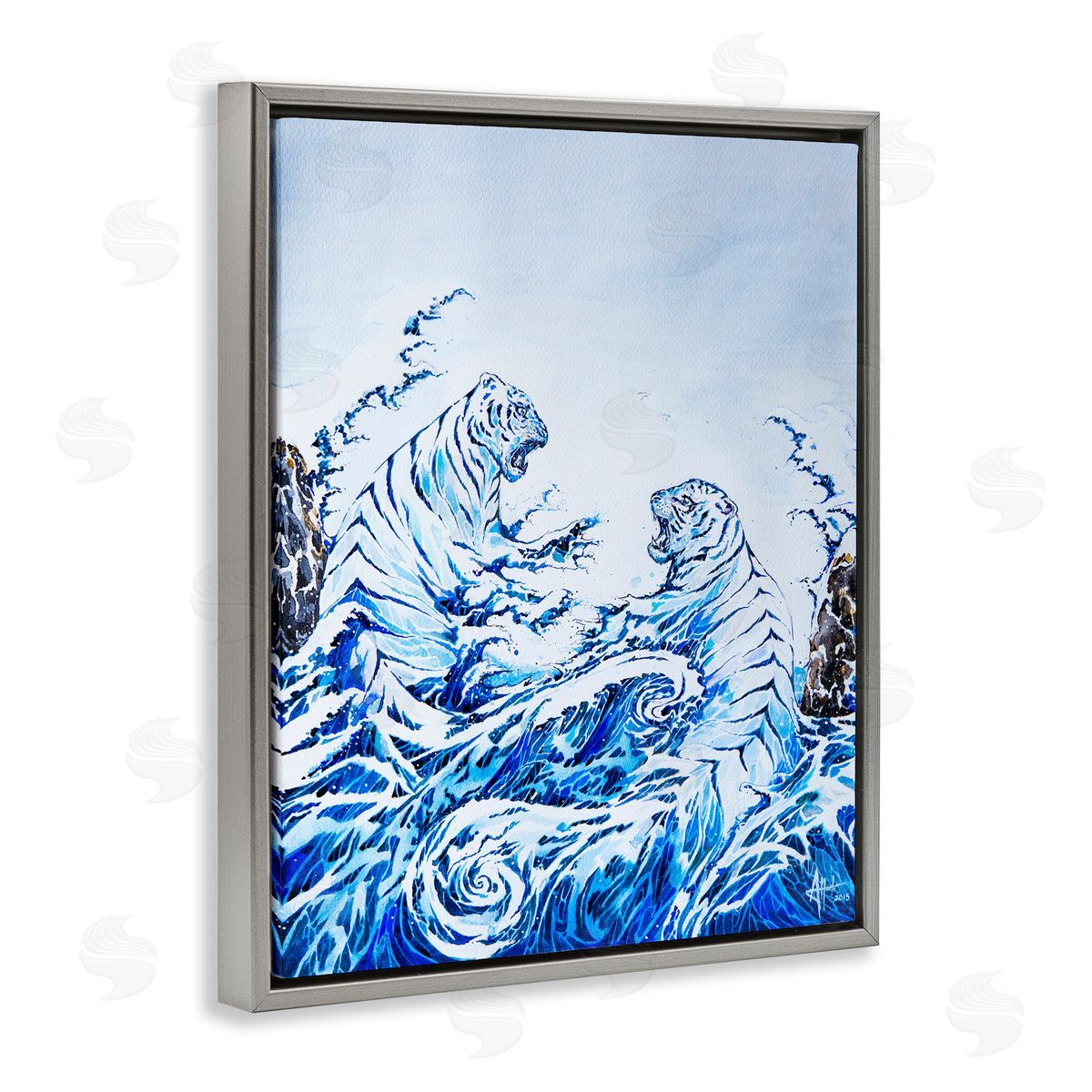 Marc Allante Dueling Tigers Ocean Waves