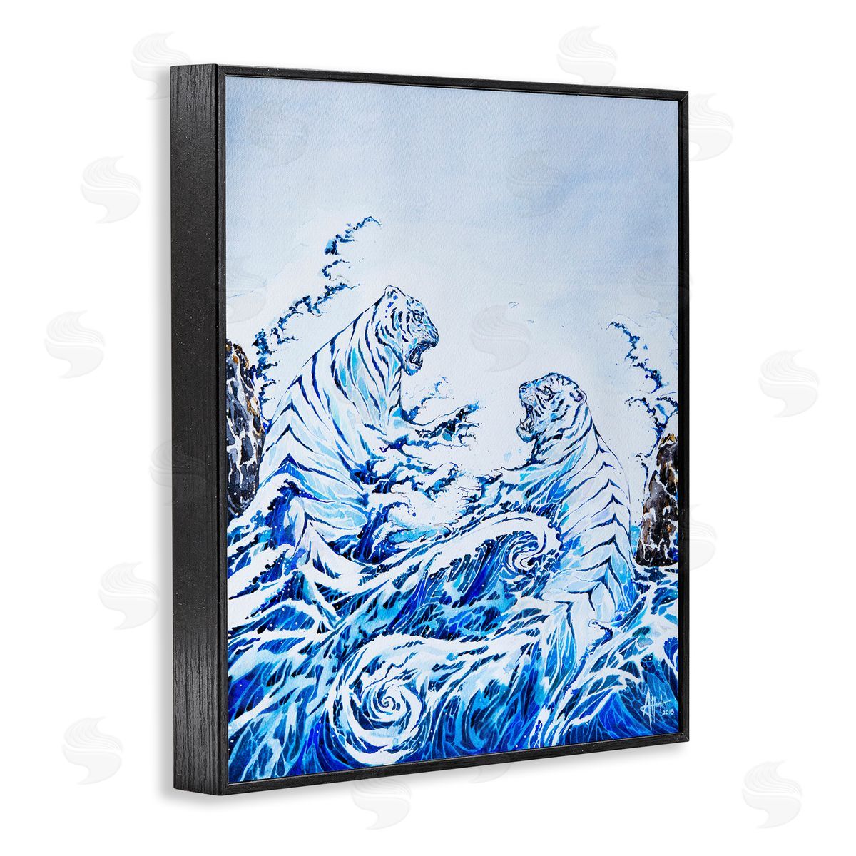 Marc Allante Dueling Tigers Ocean Waves