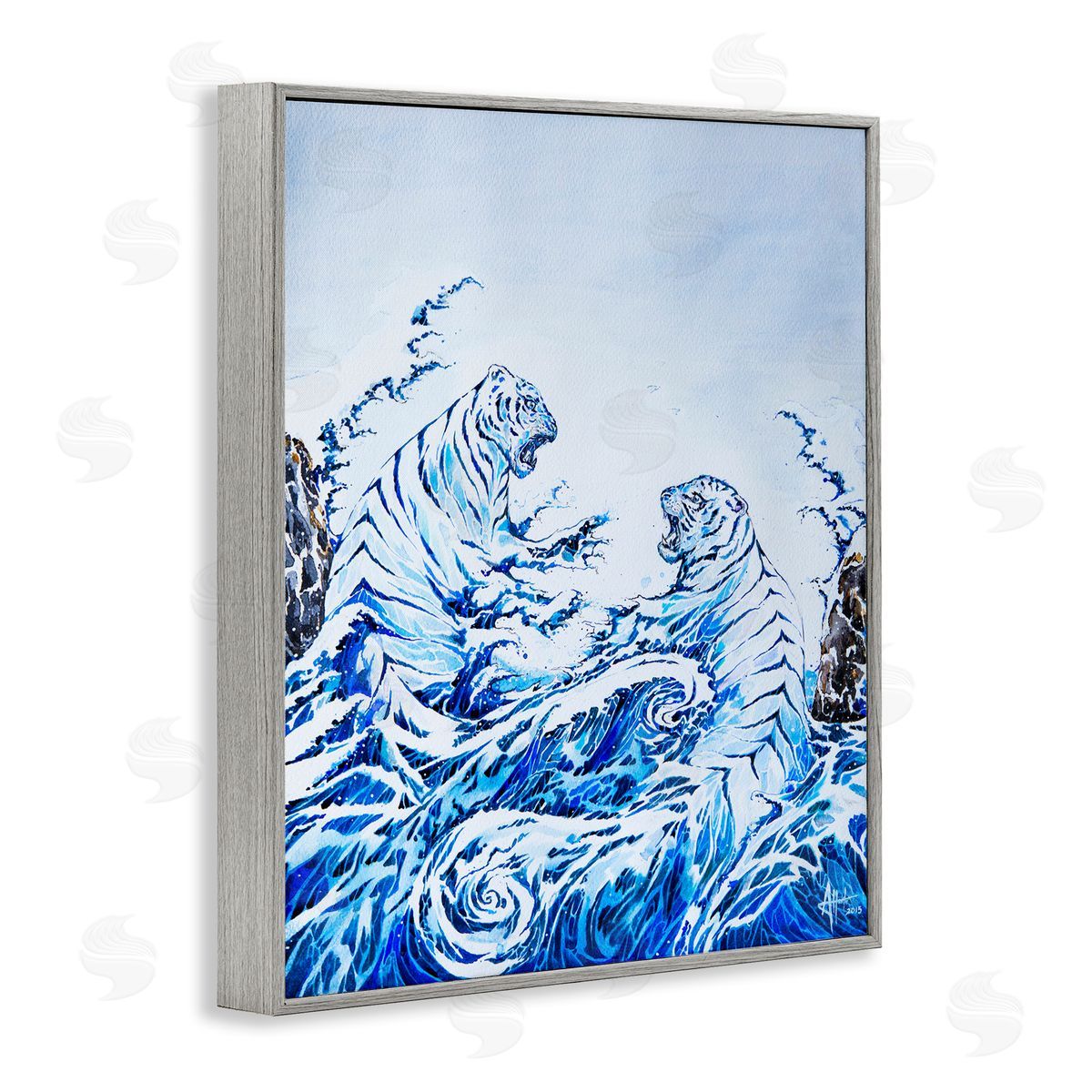 Marc Allante Dueling Tigers Ocean Waves
