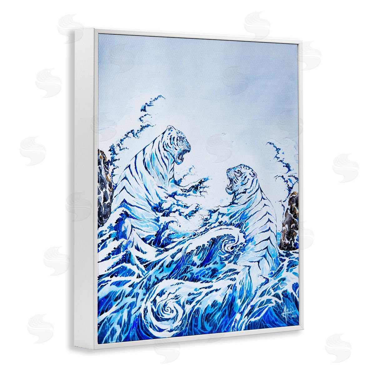 Marc Allante Dueling Tigers Ocean Waves