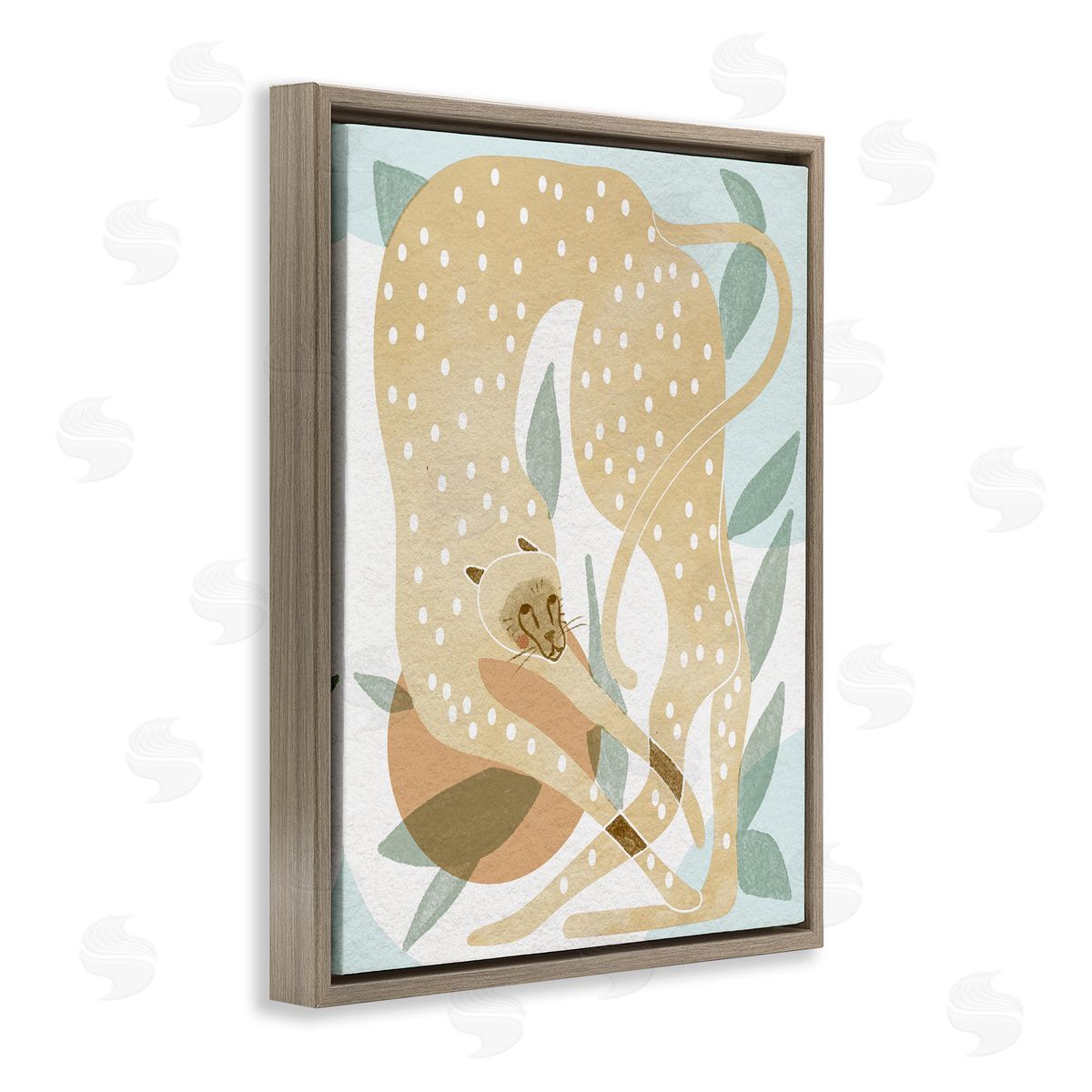Stupell Studio Cheetah Jungle Contemporary Shapes