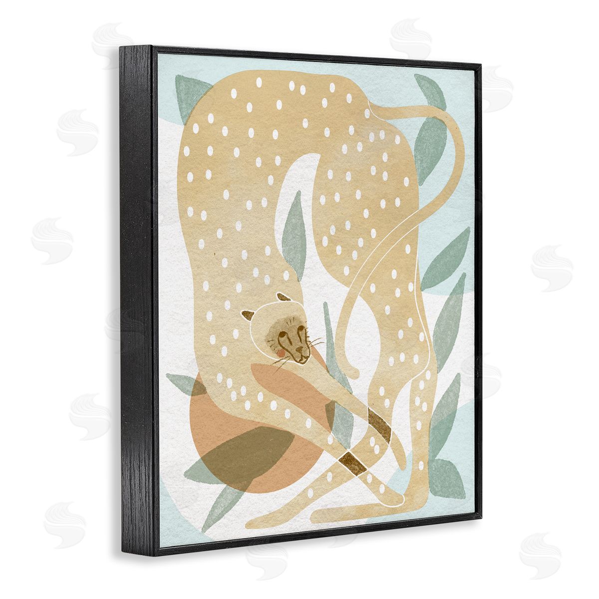 Stupell Studio Cheetah Jungle Contemporary Shapes