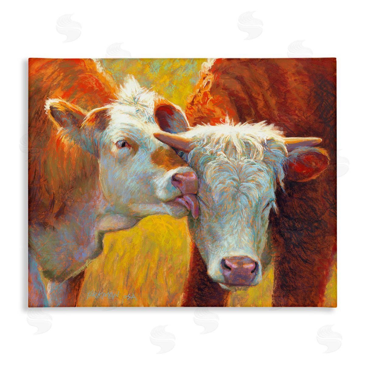 Rita Kirkman Cow Licking Farm Animals