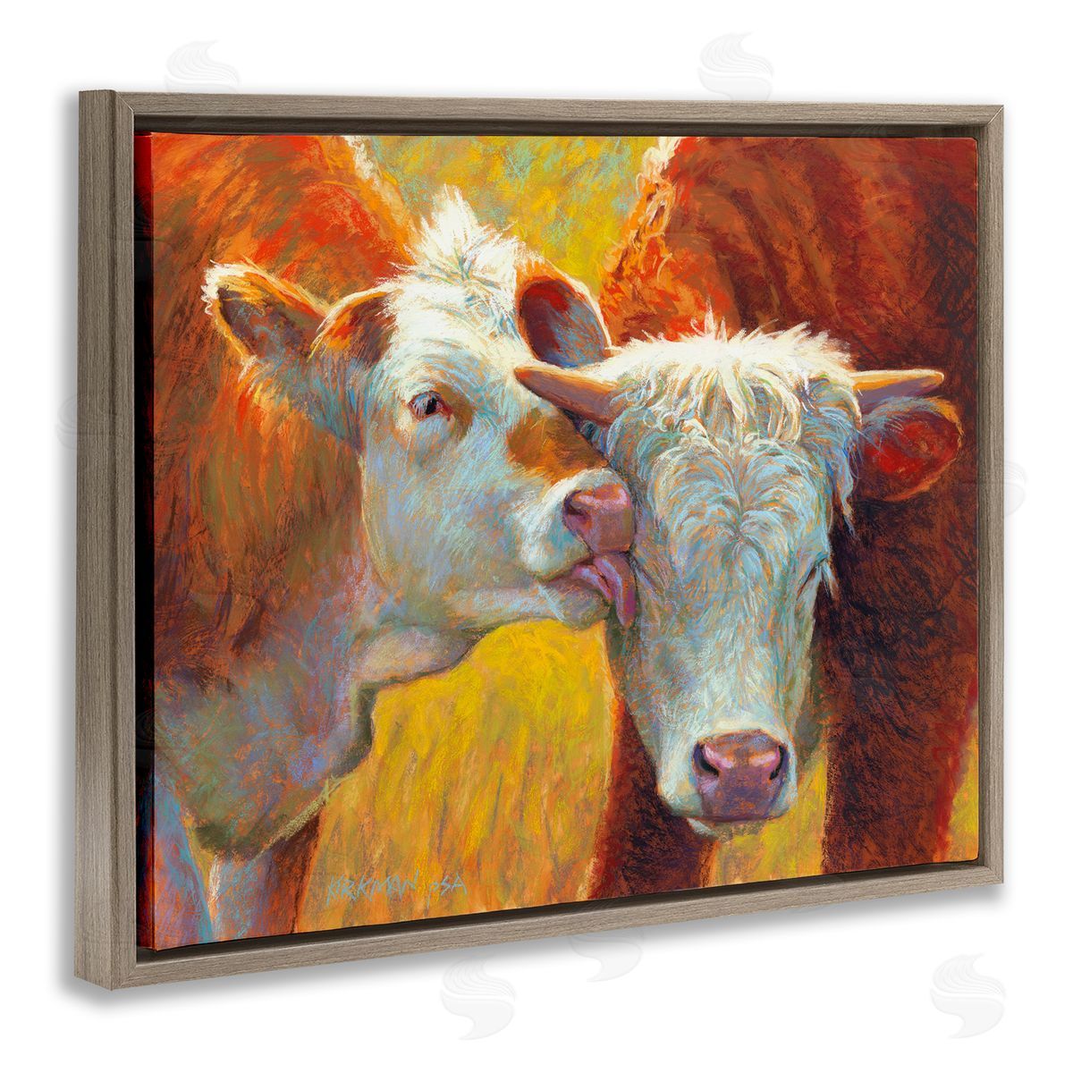 Rita Kirkman Cow Licking Farm Animals