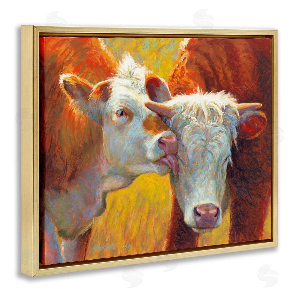 Rita Kirkman Cow Licking Farm Animals