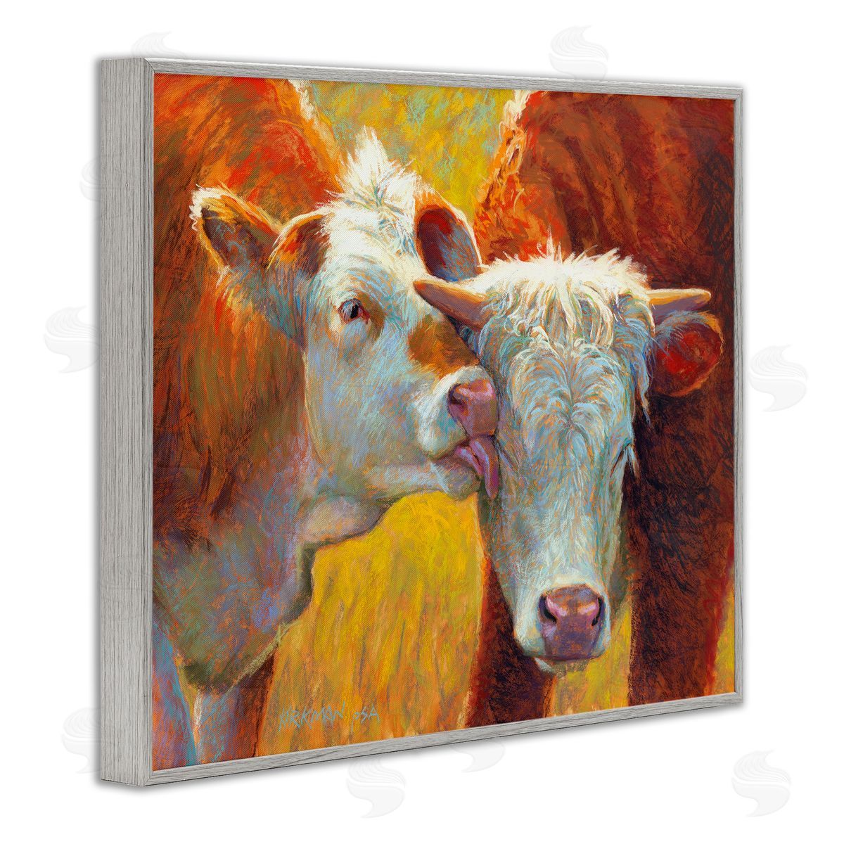 Rita Kirkman Cow Licking Farm Animals