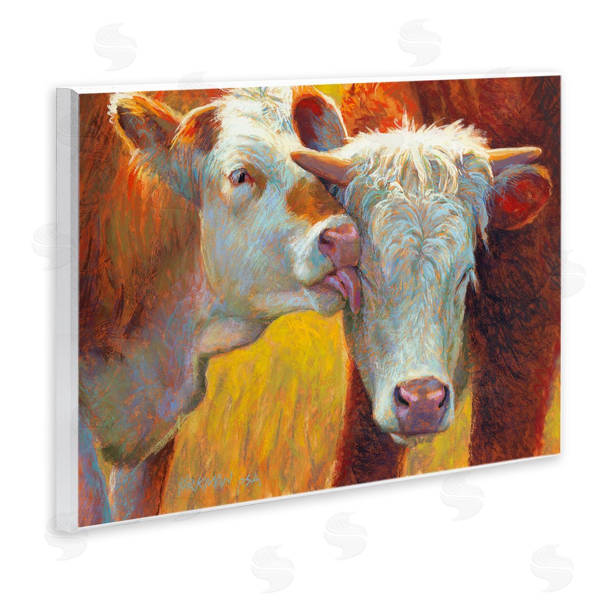 Rita Kirkman Cow Licking Farm Animals