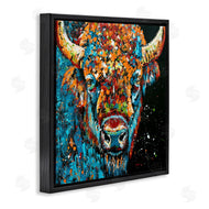 Jen Seeley | Modern Bison with Paint Splatter