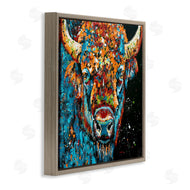Jen Seeley | Modern Bison with Paint Splatter