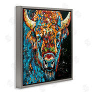 Jen Seeley | Modern Bison with Paint Splatter