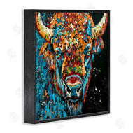 Jen Seeley | Modern Bison with Paint Splatter