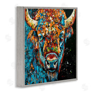Jen Seeley | Modern Bison with Paint Splatter