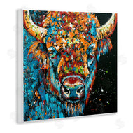 Jen Seeley | Modern Bison with Paint Splatter