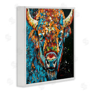 Jen Seeley | Modern Bison with Paint Splatter