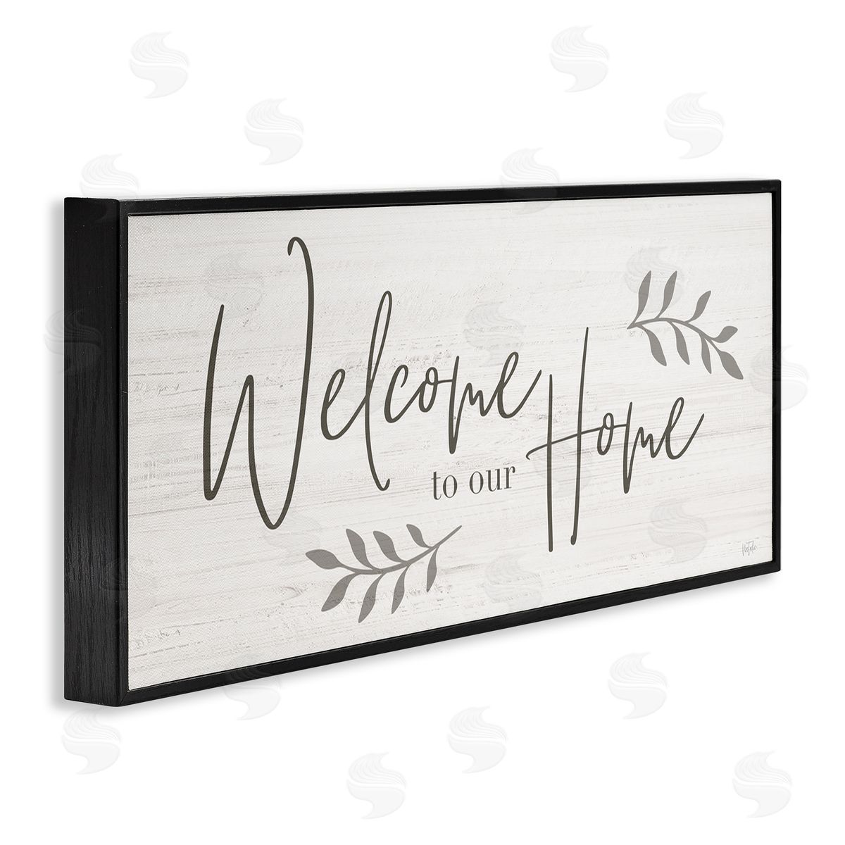 Welcome To Our Home Country Sign Black Frame Print Wall Art, Home Decor by Natalie Carpentieri