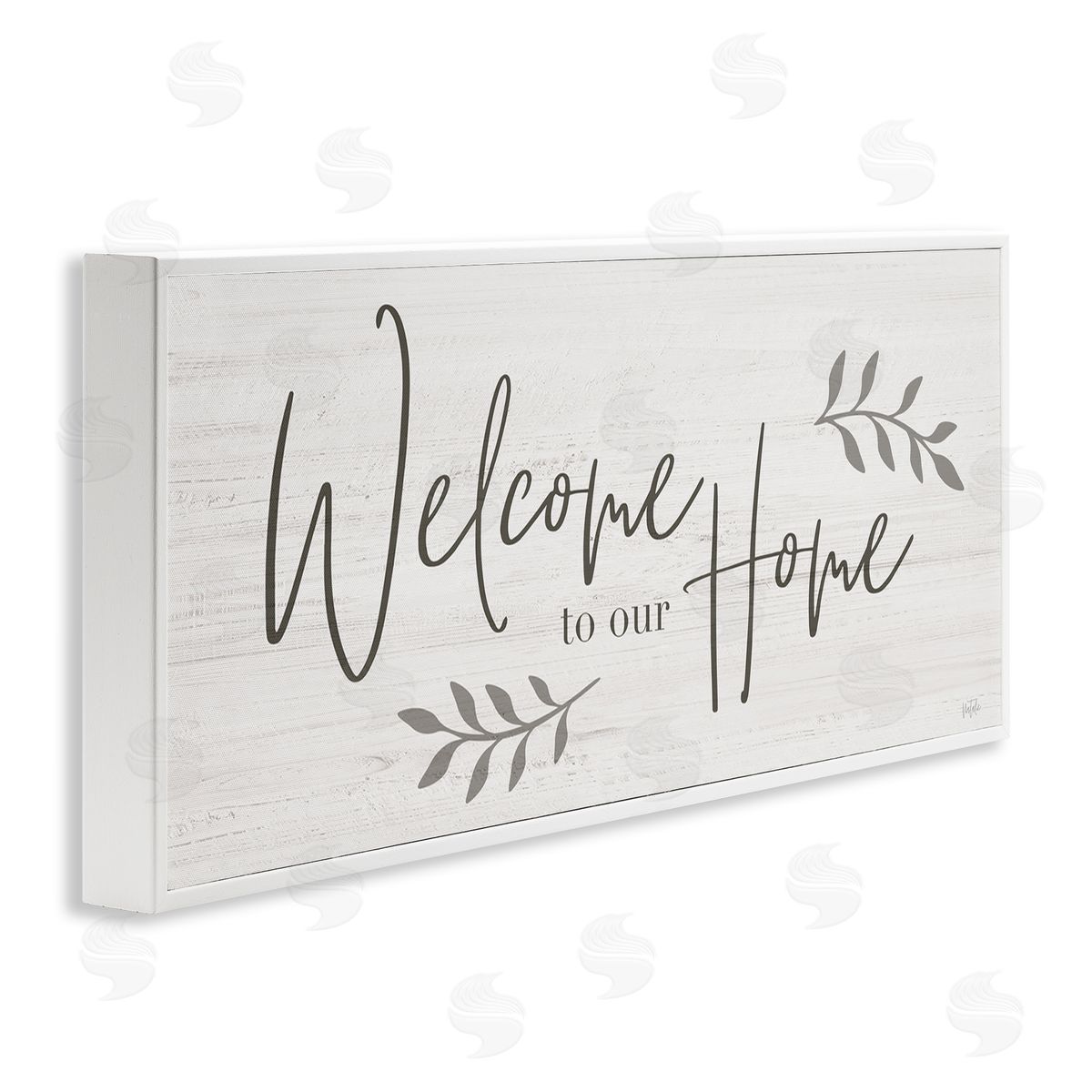 Welcome To Our Home Country Sign White Frame Print Wall Art, Home Decor by Natalie Carpentieri